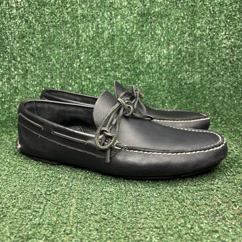 Church's Leather Lace Driving Moccasin Preppy Classic Loafer Black Mens Size 7.5